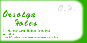 orsolya holes business card